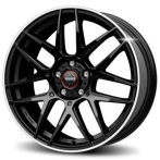 MOMO Momo Competizione Glossy Black Polished Lip 7,5x17 5x114.3 ET40 CB72,3 60° 700 kg